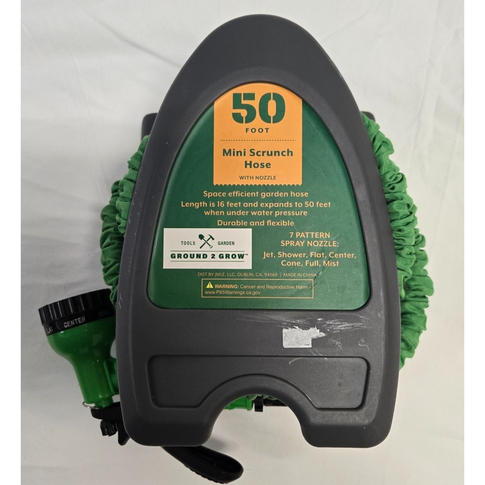 50 Feet Expandable Garden Hose with Multi-Function Spray Nozzle